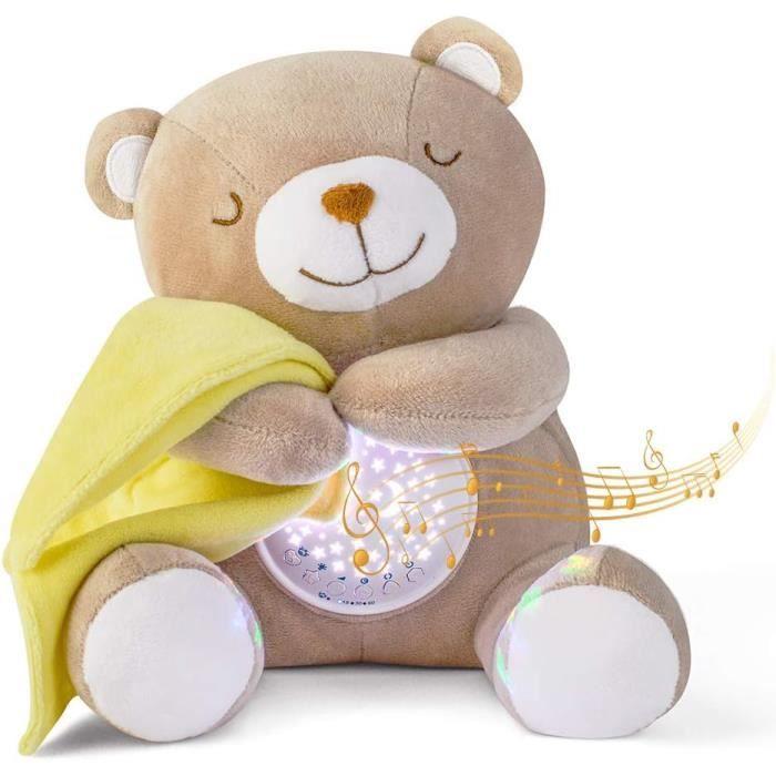 Veilleuse Bébé Musicale APUNOL Teddy Projecteur pour dormir lampe de projection enfants