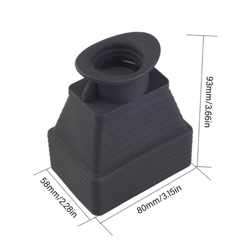 DSLR Camera LCD Screen Loupe, 3.2X Magnification Camera Screen Sunshade Hood for Clear Outdoor Viewing