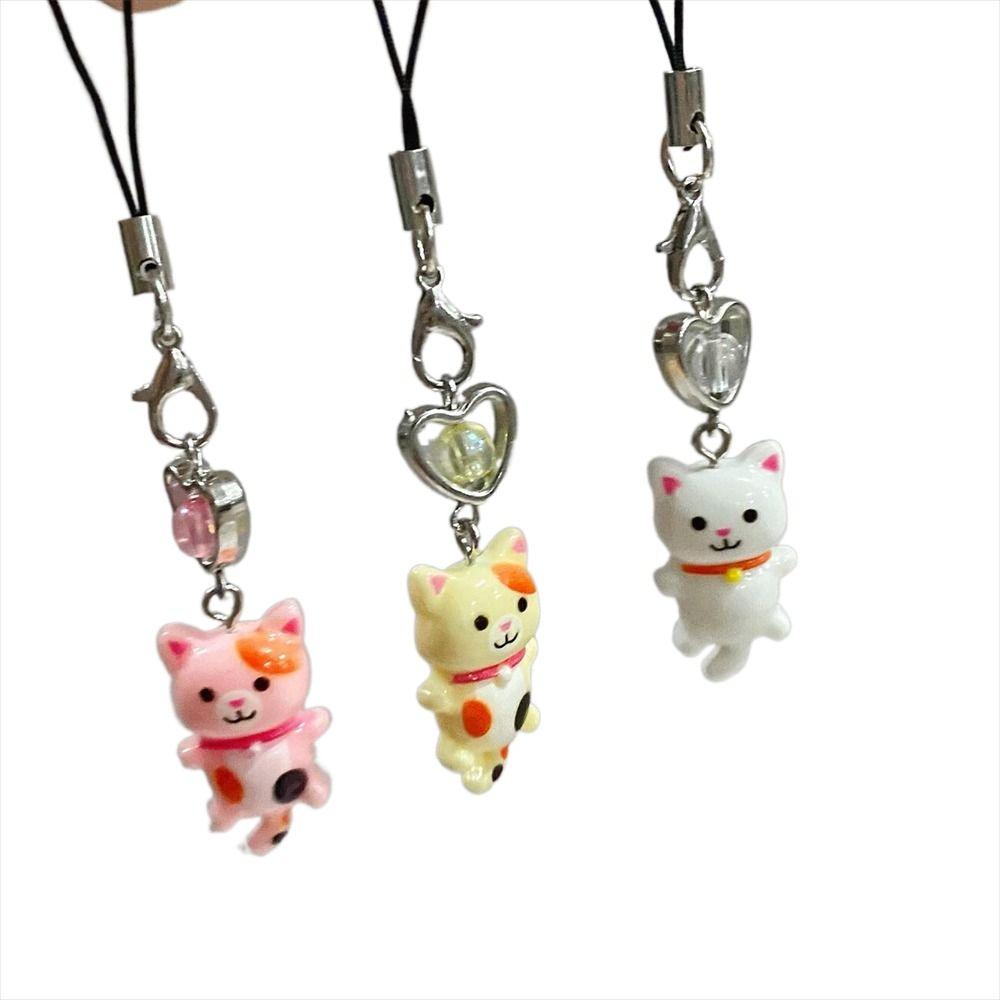 Anti Lost Cat Phone Strap Cellphone Chain Phone Lanyard Y2K Phone Charm  Jewelry Gift