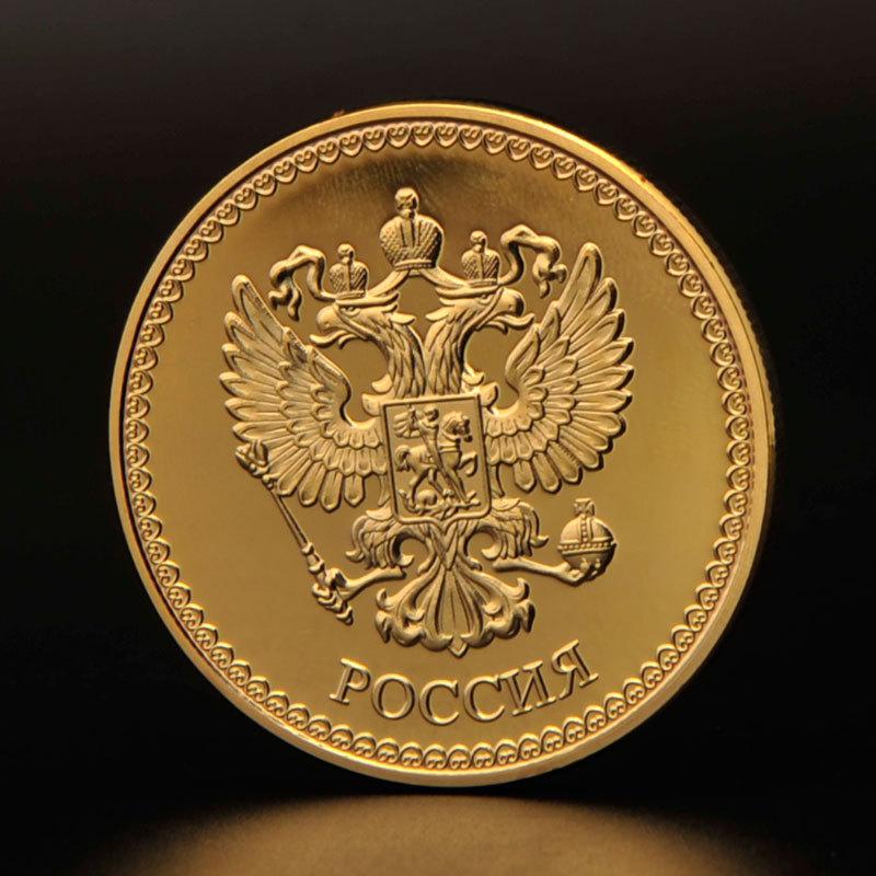 St. Petersburg commemorative coins, Russian gold relief coins, collectible ornaments, gold coins, coins, badges, small gifts