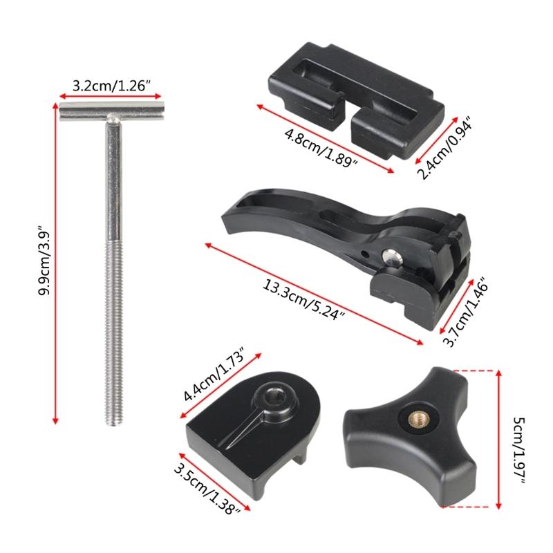 Truck Tonneau Cover Fixing Replacement Parts for Hard -fold Tonneau Cover Include T-Bolt, Rear Clamp, Front Clamp