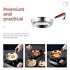 304 Stainless Steel Open Skillet Wooden Handle Butter Heating Pan New Frying Pan  Kitchen Supplies