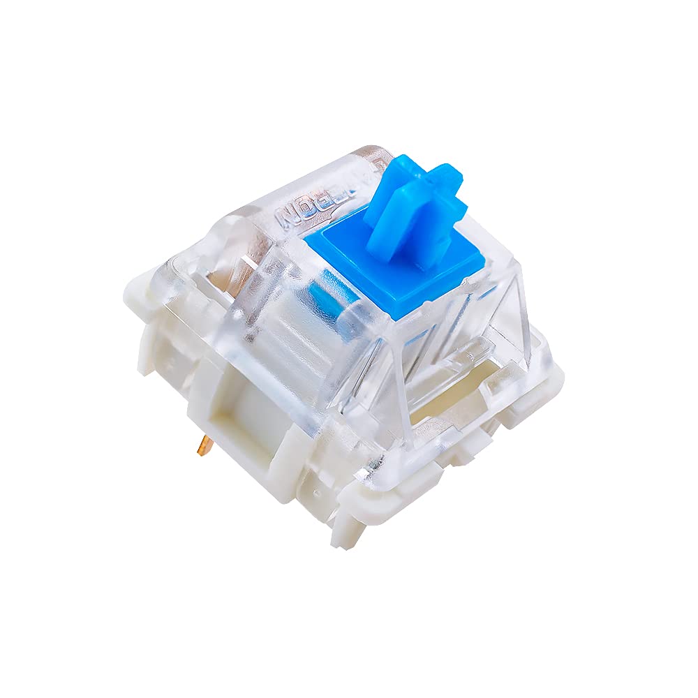 Gateron Blue Mechanical Key Switches (Blue Switches) - Pack of 20 (20 Pieces)  Tactile Switches  3-Pin  DIY Replaceable Switches for Mechanical