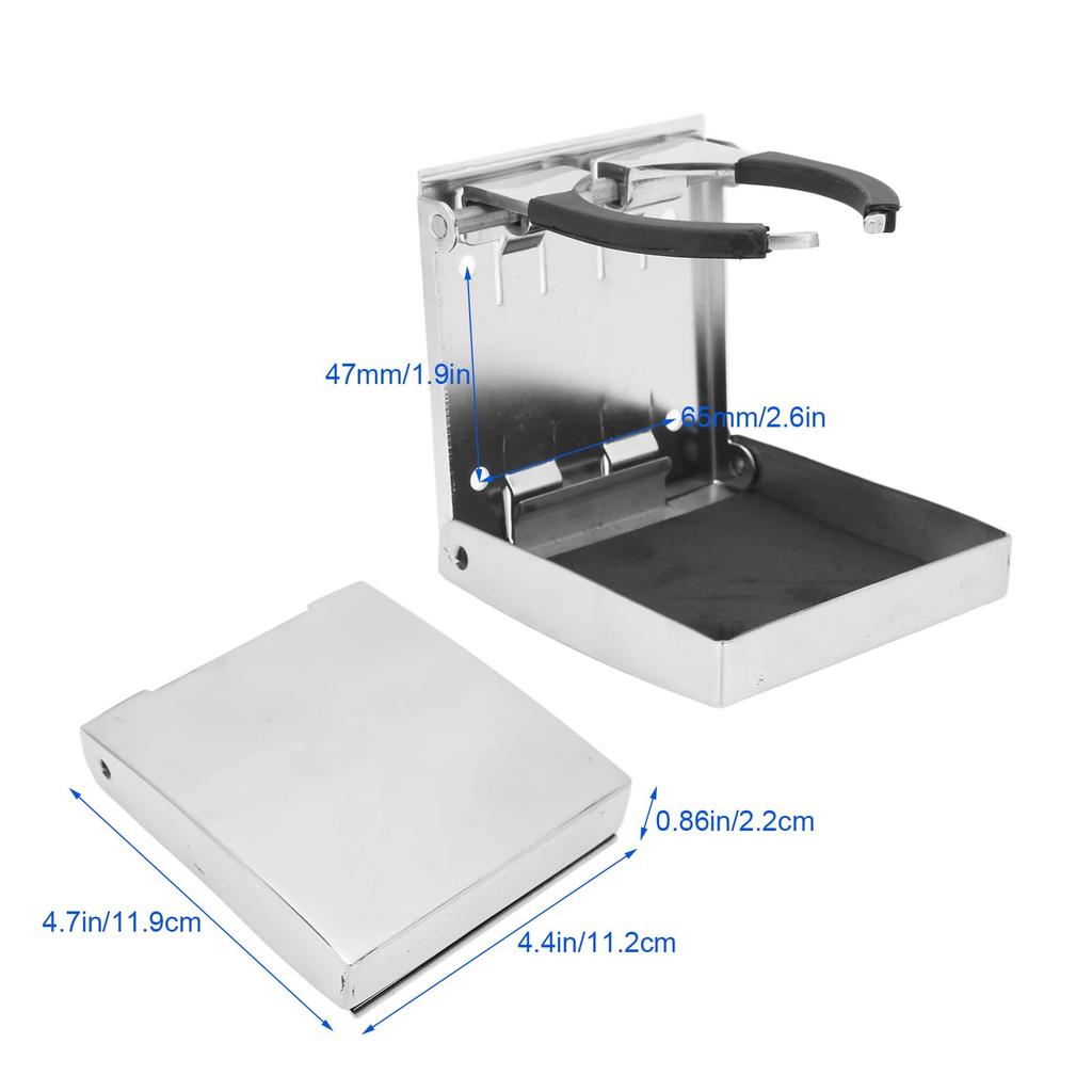 Two Adjustable Foldable Drink Holders, Combinable, Non-Slip, Noise-Reducing, for Cars, RVs, Marine Caravans, and More