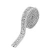 1pcs Hotfix Trim Crystal Trim Ribbon 1 Yard Length Diamond Mesh Wrap Rhinestone Ribbon  For Sewing