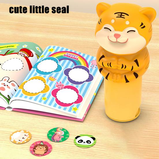 1 Set Kinder Aufkleber Stempel Spielzeug mit 120/420 Aufkleber Bild Buch Tier Lernen