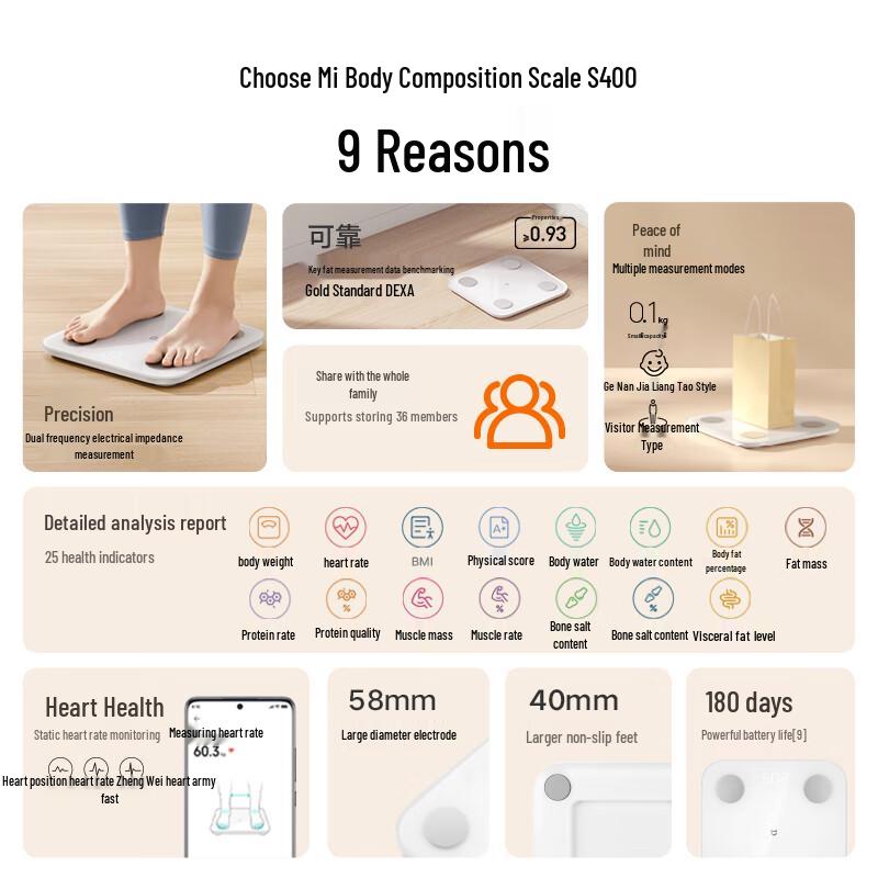 

Xiaomi Smart Body Fat Scale S400 (CN version)