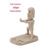 Desktop Mini Kung Fu Moai Phone Stand: Quirky Stone Statue for Office or Lazy Stand Use