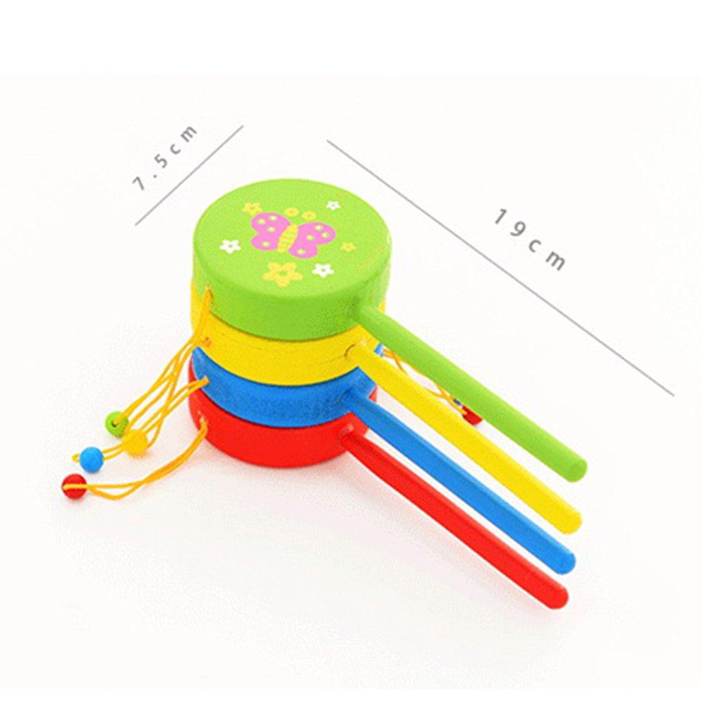 Buy KC High Quality Traditional Wooden Rattle Drum Music Instrument For ...