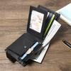 European and American Men's Genuine Leather RFID Anti-Theft Wallet - Short, Stylish, Anti-Magnetic Coin Purse & Money Clip