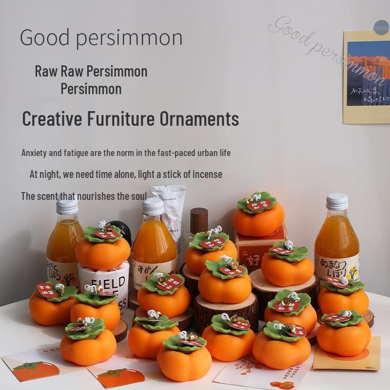 Handmade Persimmon Scented Candle - Creative Wedding and Festival Gift