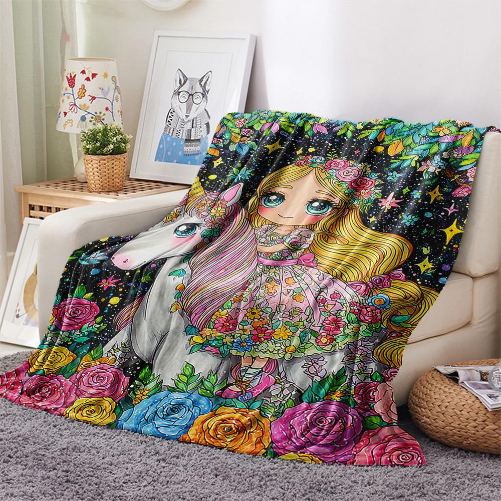 Genie Print Flannel Blanket, High Quality Comfortable for All Seasons, Home Decor, Warmth and Comfort, Perfect for Christmas Gifts