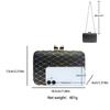 2025 Luxury Women Rhombus Pattern Diamond Evening Clutch Bag Elegant Rhinestone Wedding Party Handbag Fashionable Crossbody Bag