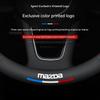 2025 Hot For Mazda 3 5 6 SKYACTIV Axela Atenza CX30 CX5 CX8 CX9 MX5 RX8 RX7 BT50 Carbon Fiber Leathe Car Steering Wheel Cover Ac