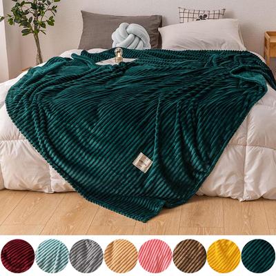 Bettdecke, grüne Farbe, weiche Flanelldecke, Einzelbett, Königin, König, warme Plaids für Betten, Mantas de Cama, Überwurfdecken