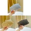Elegant Polyester Evening Bag With Sparkling Rhinestones And Chain For Formal Events