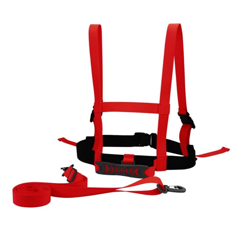 Kids Ski Harness Ski Shoulder Harness Skating Training Safety Straps with Handle Removable Leash for Children Beginners красный