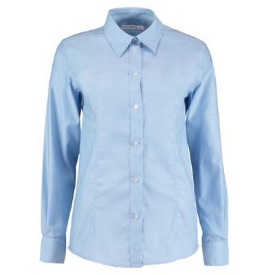 Womens/Ladies Oxford Tailored Long-Sleeved Shirt