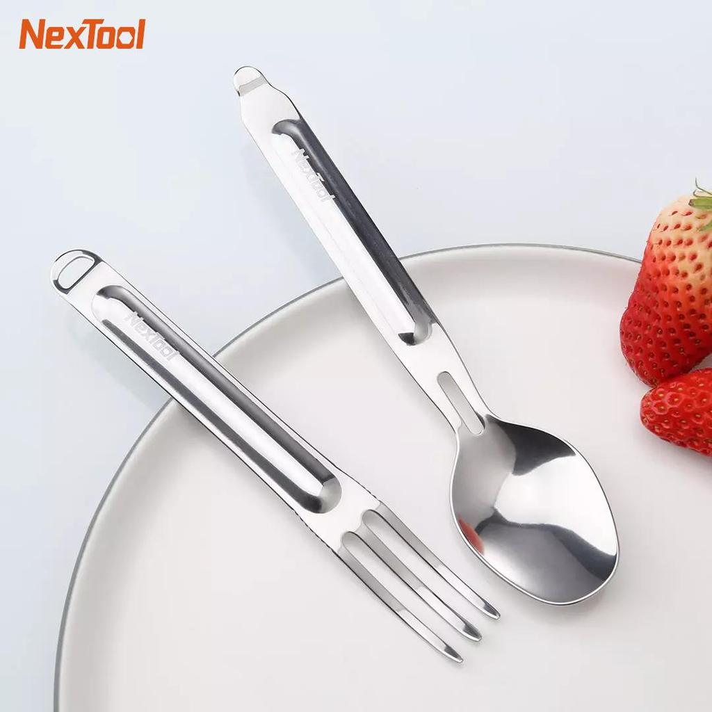 Xiaomi Nextool Cutlery Set 2Pcs/set Steel Knife Fork Spoon Family Travel Cutlery Portable Dinnerware With Storage Box Picnic Mini Tableware