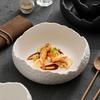 Creative Irregular White Ceramic Soup Bowl Household Japanese Alien Serving Plates Fruit Salad Dessert Bowl noodle Pasta Bowls