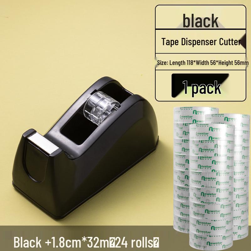Compact Transparent Tape Dispenser - Portable Adhesive Tape Holder for Student Stationery