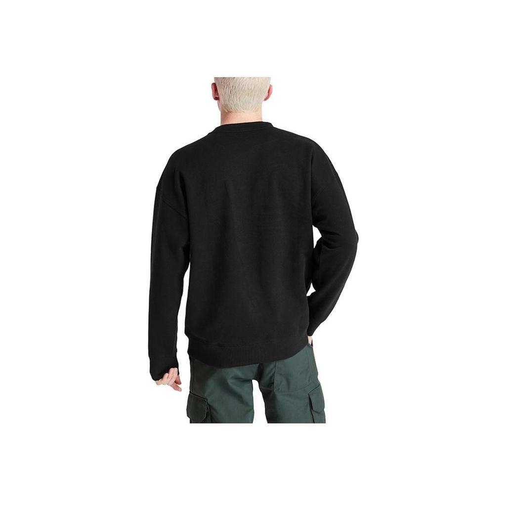 Timberland Men's Logo Print Crew Neck Sweatshirt Black A2A14-001