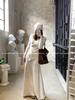 Elegant French Style Irregular Sweater Skirt Set for Women - Autumn/Winter Waist-Cinching Three-Piece Ensemble