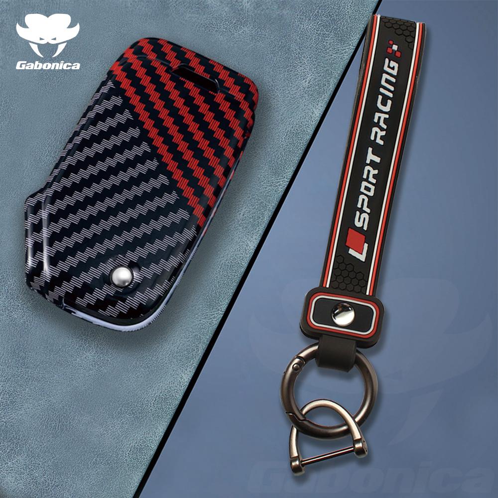3 4 Botton Carbon Fiber Shell Fob Holder For Kia Sportage R Stinger Gt Sorento Ceed Cd Cerato Forte   Car Key Case Cover