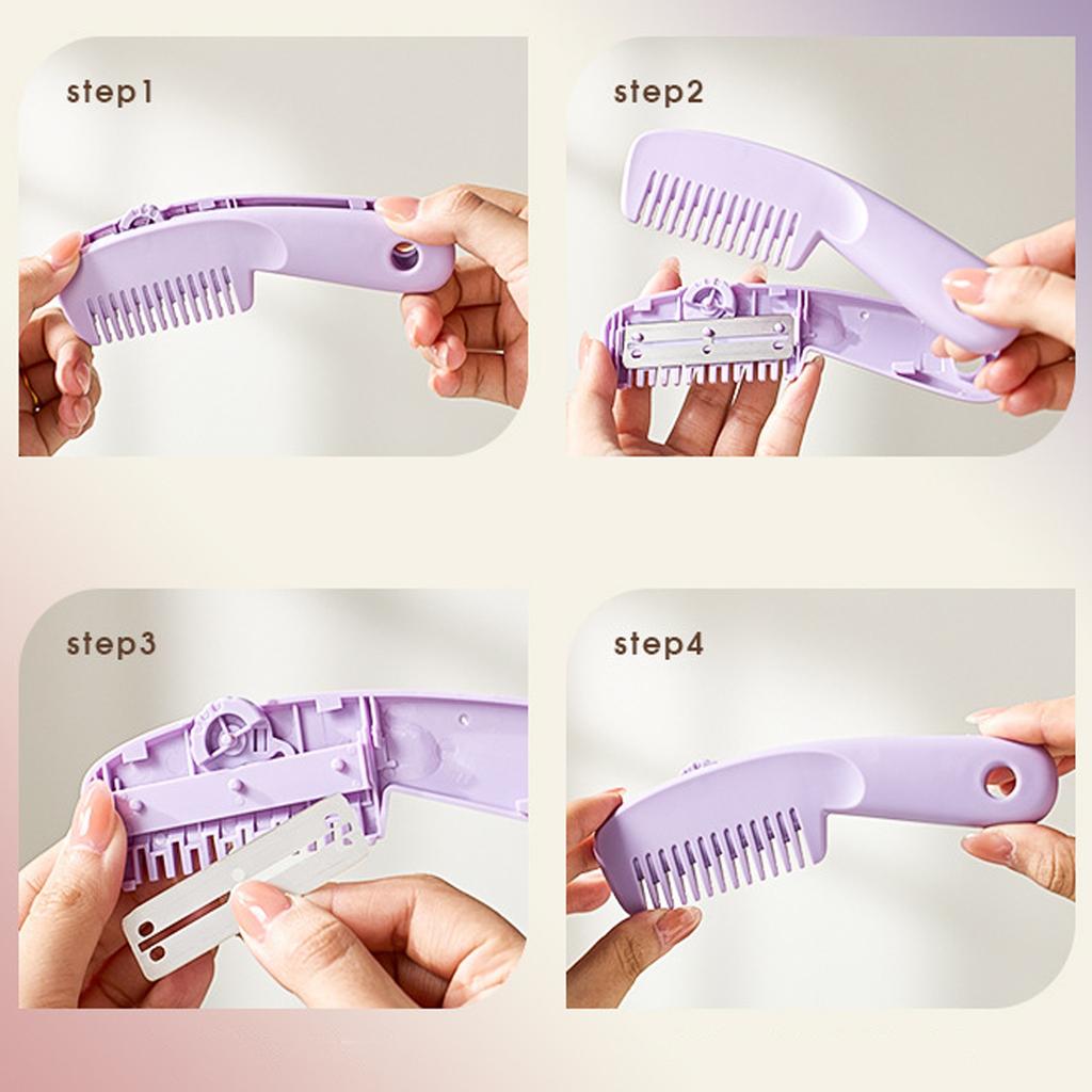 New Home Hair Cutting Thinning Razor Combs Women Bangs Trimmer Professional Hair Shaping Styling Tools for Portable Hair Clipper