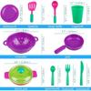 And Fun Colorful 30 Piece Kids Kitchen Toy Set With Realistic Cooking Utensils And Plates