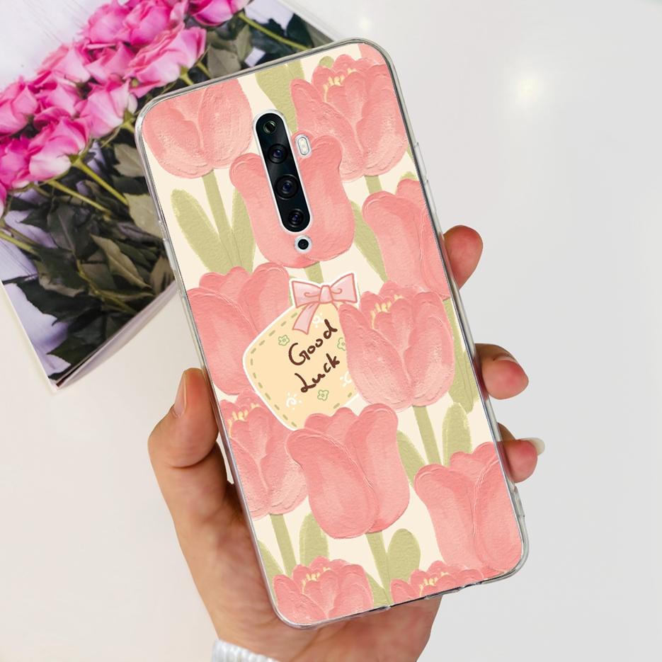 For Oppo Reno 2 2F 2Z Case Luxury Painted Cover Clear Silicone Phone Case For Oppo Reno2 F Reno 2Z Reno2 Reno2F Reno2Z Soft Bags