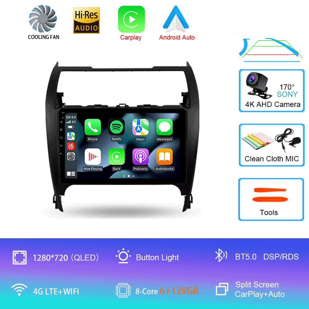 Car Radio Android 14 Carplay Auto For Toyota Camry 7 XV 50 55 2012 - 2017 Navigation GPS Multimedia Player video Stereo WIFI+4G