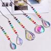 1Pc Colorful Crystal Sun Catcher Rainbow Maker with Hanging Chain for Home Decoration Thanksgiving Theme