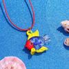 Glaze Fish Charm Necklace Unique Rope Necklace Multifuntional Neck Jewelry Pendant Necklace Suitable for Any Occasion