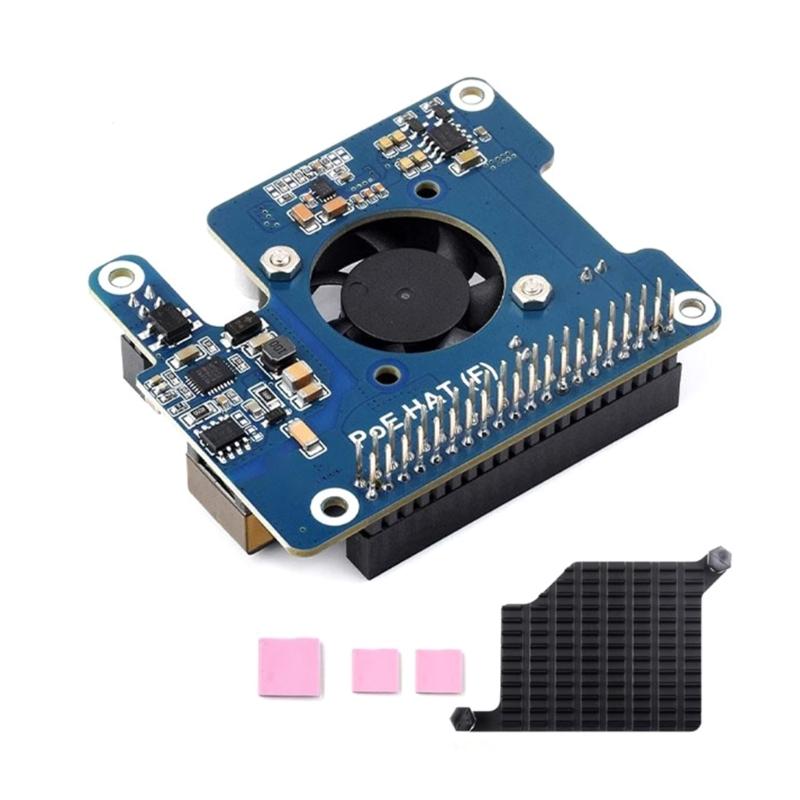 Power Over Ethernet (Poe) Expansion Board Suitable For RPI5, Supporting IEEE802.3af/At Networking Standard Power Module