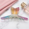 Pince à Cheveux Paillettes Forme Queue de Poisson Clip Cheveux Arrière Tête Dents Antidérapantes Forte Tenue Pince Cheveux Douche Utilisation Polyvalente Accessoire Cheveux