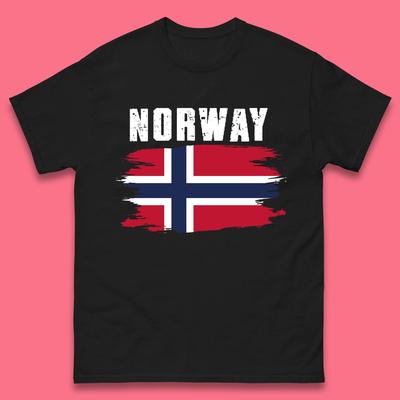 Distressed Norway Flag Kingdom Of Norway Patriotic Norwegian Flag Mens Tee Top