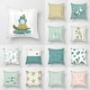 45x45cm minimalistischer Cartoon-Tierdruck Muster Kissenbezug für Zuhause Wohnzimmer Sofa Schlafzimmer Dekoration Kissenbezug