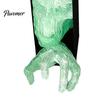 Glow-in-the-Dark Skull Figurine 3D Printed Hand Figurine, Ghost Statue, Horror Theme Party Props Skeleton Ornament for Home Office Desk Bookshelf