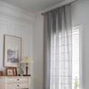 Cotton And Linen Knitted Jacquard Living Room Bedroom Window Beige Tassel Blackout Valance Decorative Shading Curtain