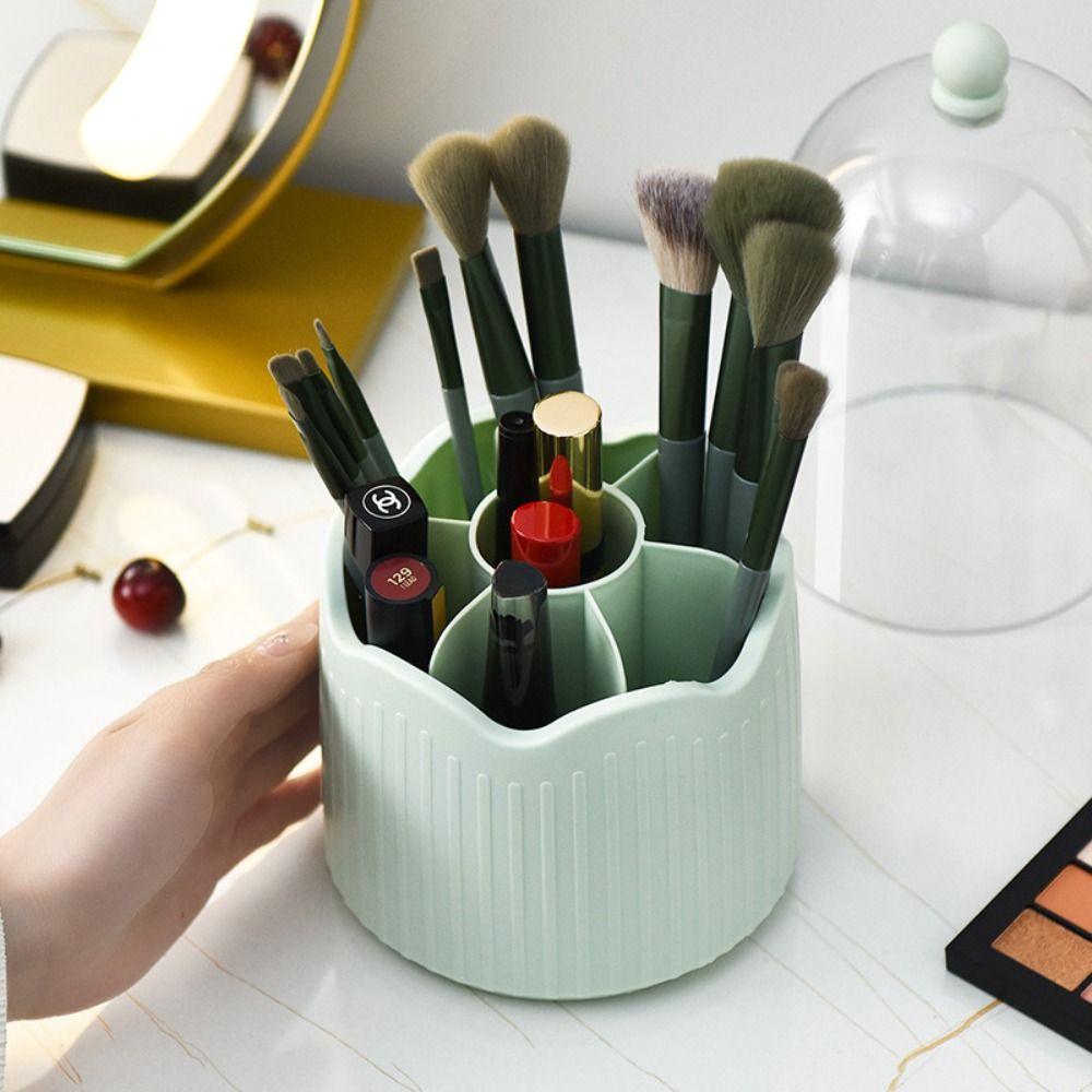 Dust-proof Rotatable Makeup Brush Holder 360 Degrees Desktop Makeup Organizer  Beauty Egg