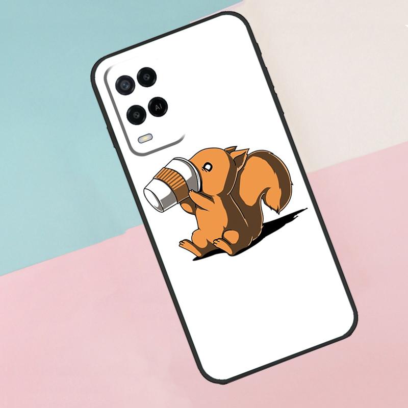 Cartoon Animal Squirrel For Oppo A74 A94 A54 A80 A78 A98 A40 A60 A18 A38 A58 A15 A17 A77 A57S A16 A76 A96 Phone Case