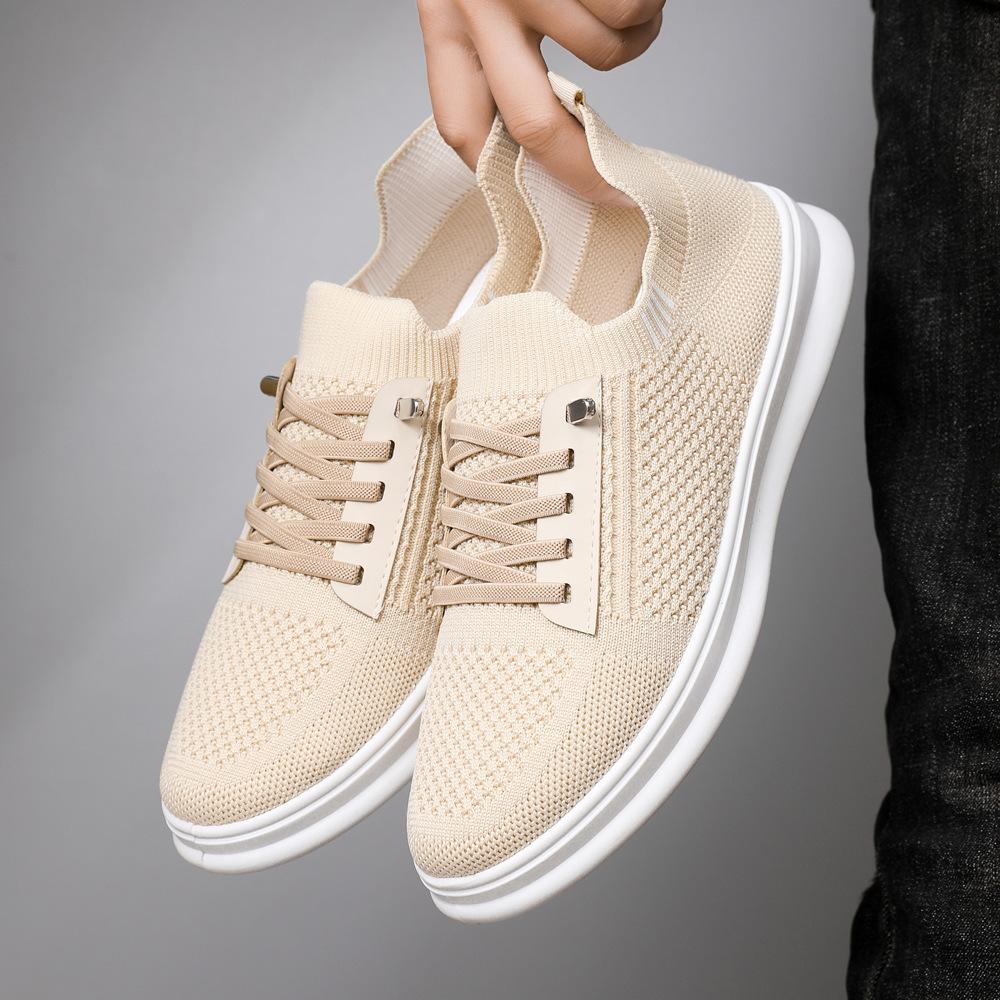 

Чоловіче взуття літо нове сітчасте повсякденне спортивне дихаюче студентське сітчасте взуття чоловіче ліниве взуття-сліпони на плоскій підошві 44 бежевий