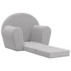 vidaXL Children's Sofa Bed Light Grey Soft Plush