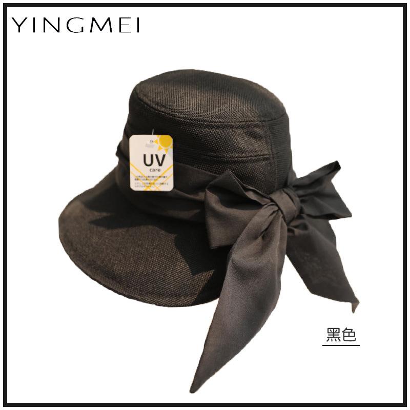 UV sunscreen visor children summer outing versatile eaves bow bucket hat casual sun hat tide