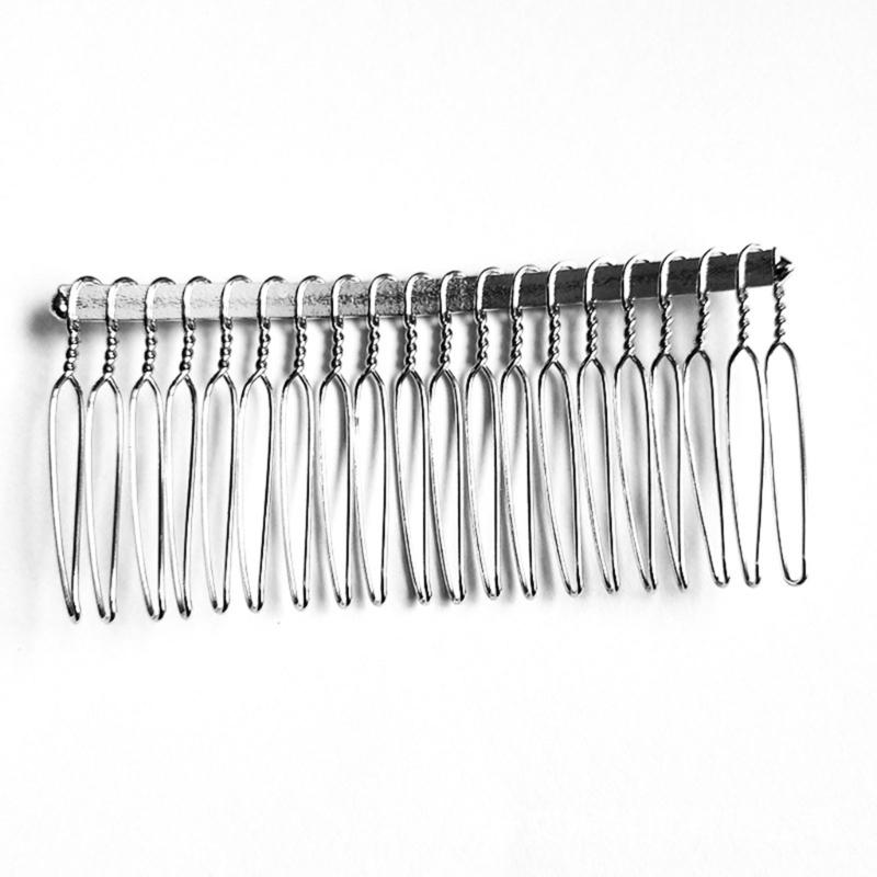 10pack Metal Bridal Wedding Comb Slide Bun Holder Headpieces Clips Grips for Elegant Wedding Accessories