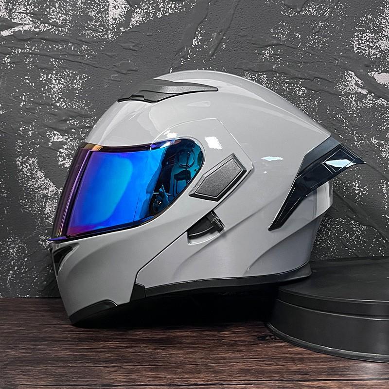 JIEKAI Flip-Up Motorcycle Helmet Women Couples Dual Lens Full Face Scooter Riding ABS Material