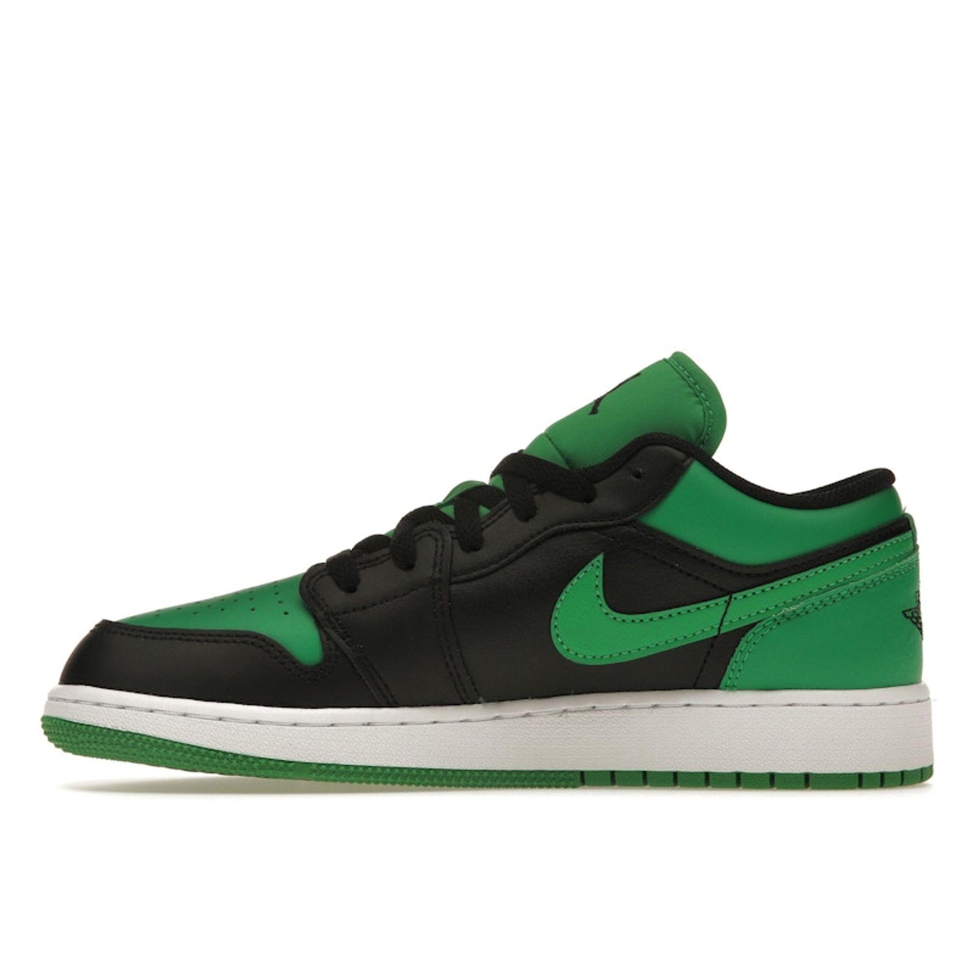 Air Jordan 1 Low Gs Zwart Lucky Green Kindersneakers Wit 553560-065 36-image