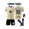(#10 LAMINE YAMAL) 25-26 Barcelona Venkovní - Černé Kalhoty [Číslo La Ligy] Fotbalový Dres pro Děti a Dospělé