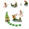 Feengarten Zubehör, Haus Skulptur Schreibtisch Figur Geschenk Eichhörnchen Statuen Miniatur Figuren für